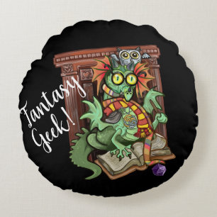 Fantasy Geek! Fan Draken Rund Kudde