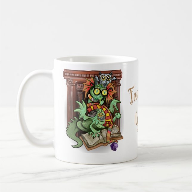 Fantasy Geek! Fläkt Dragon Kaffemugg (Vänster)