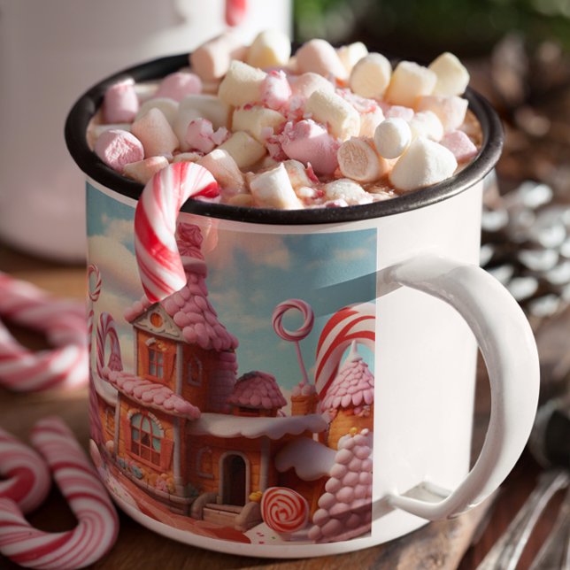 Fantasy Gingertea House med Candies 1 Mugg (Fantasy Gingerbread House with Candies 1 Mug
)