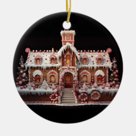 Fantasy Gingertea House med Candies 2 Julgransprydnad Keramik