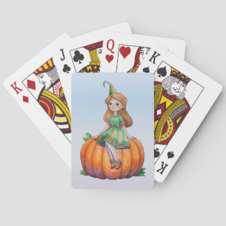 Fantasy Girl på ett Pumpkin-spelkort Casinokort