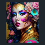 Fantasy Glam Woman Pop Art Poster<br><div class="desc">Fantasy,  Sci-fi & Horror art av Lunarium.</div>