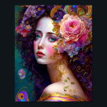 Fantasy Glam Woman Pop Art Poster<br><div class="desc">Fantasy,  Sci-fi & Horror art av Lunarium.</div>