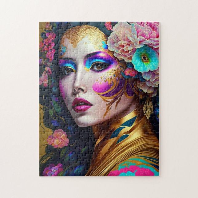 Fantasy Glam Woman Pop Art Pussel (Vertikal)
