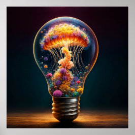 Fantasy glass luminatic cretivity poster