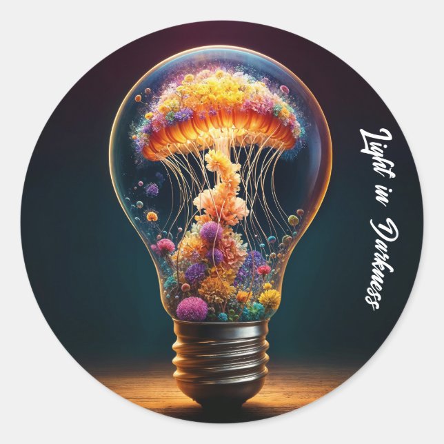 Fantasy glass luminatic cretivity runt klistermärke (Framsida)