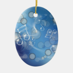 Fantasy Glass Musik noter Julgransprydnad Keramik