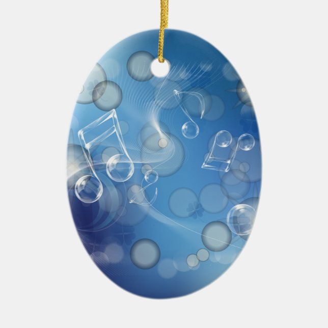Fantasy Glass Musik noter Julgransprydnad Keramik (Framsidan)