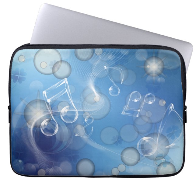Fantasy Glass Musik noter Laptop Sleeve (Framsidan)