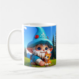 Fantasy Gnome Cat Kaffemugg