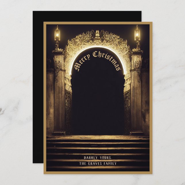 Fantasy God jul Helgdag Card Julkort (Fram/baksida)