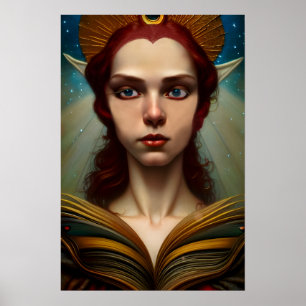 Fantasy Goddess Elves AI Poster