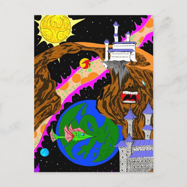 Fantasy gömt bilder vykort (Framsida)