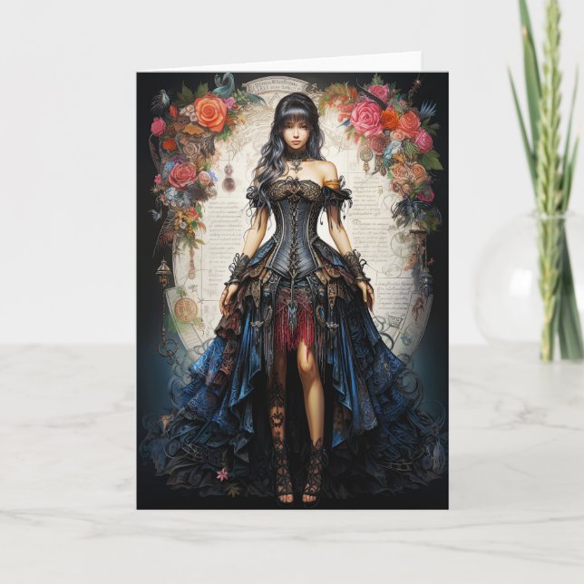 Fantasy Gothic Greeting Card Tack Kort (Framsida)