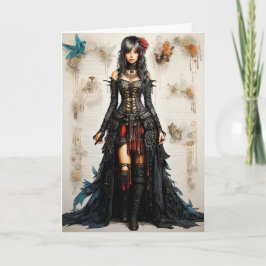 Fantasy Gothic Greeting Card Tack Kort