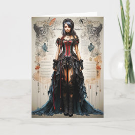 Fantasy Gothic Greeting Card Tack Kort