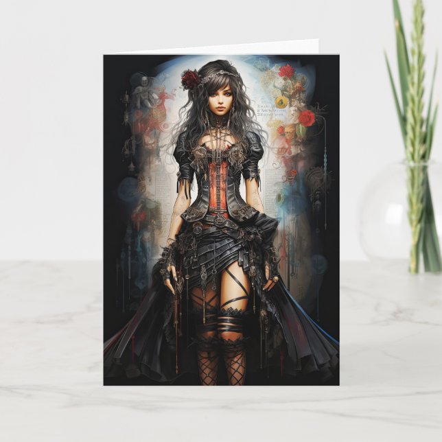 Fantasy Gothic Greeting Card Tack Kort (Framsida)