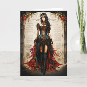 Fantasy Gothic Greeting Card Tack Kort