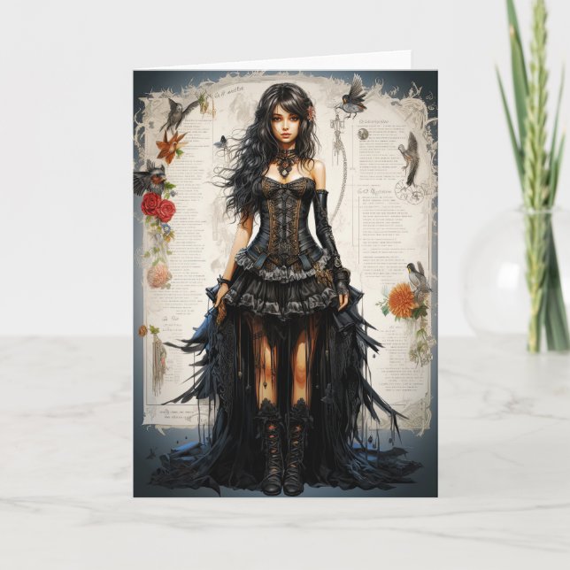 Fantasy Gothic Greeting Card Tack Kort (Framsida)