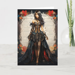Fantasy Gothic Greeting Card Tack Kort