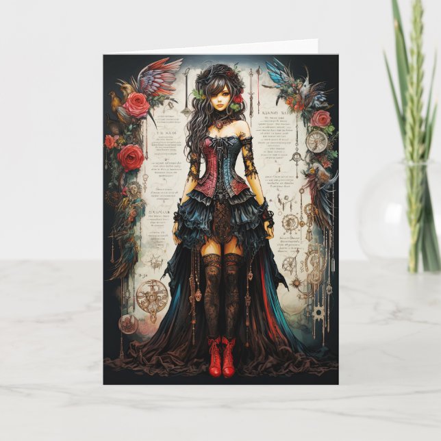 Fantasy Gothic Greeting Card Tack Kort (Framsida)