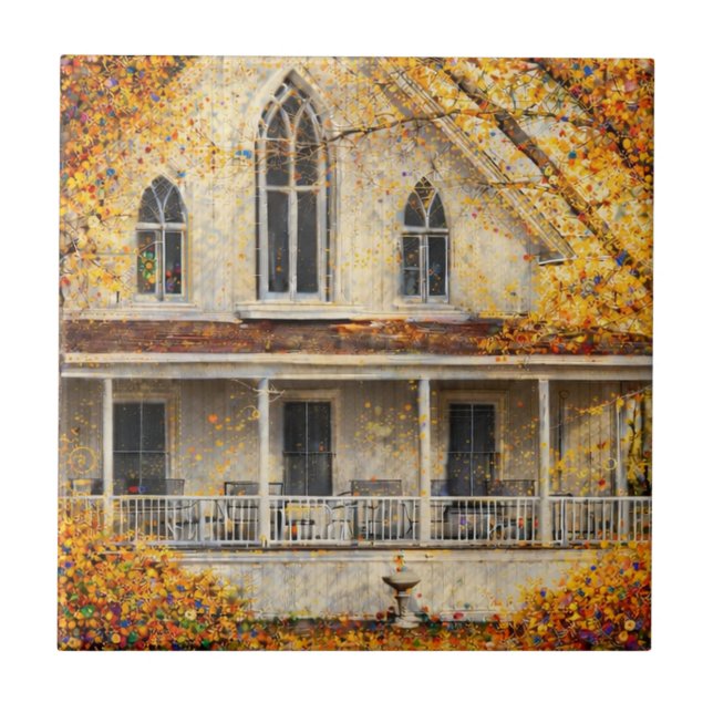 Fantasy Gothic-Revival Carpenter House  Kakelplatta (Framsidan)