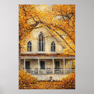 Fantasy Gothic-Revival Carpenter House Poster