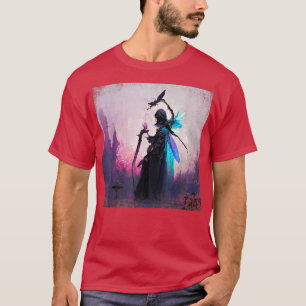 Fantasy Gothic Witch Angler Fe Mage Skogen Fairy T Shirt