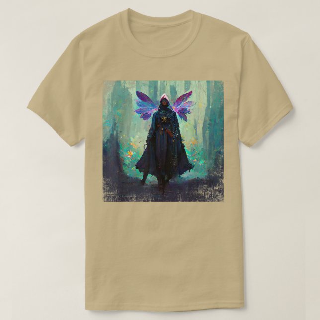 Fantasy Gothic Witch Fea Faery Mage Woods Fairy Ma T Shirt (Design framsida)
