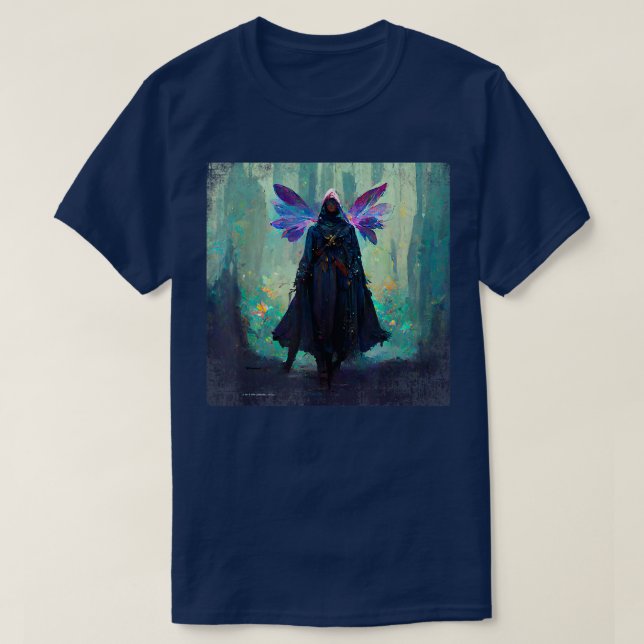 Fantasy Gothic Witch Fea Fe Mage Skogen Fairy Mors T Shirt (Design framsida)