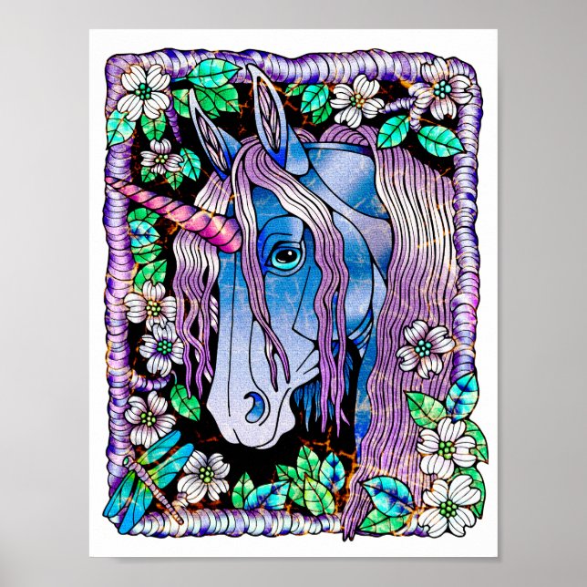 Fantasy Grunge Forest Union Färg Art Poster (Framsidan)