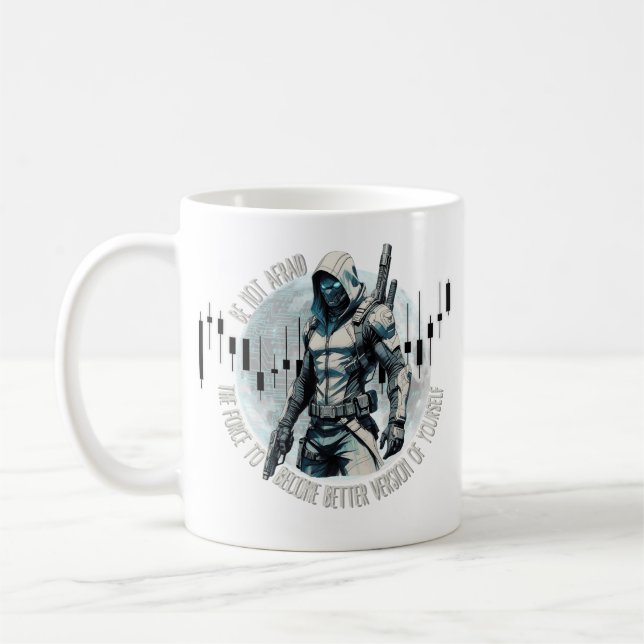 Fantasy handelsdesign | Cyberpunk | Självförbättri Kaffemugg (Vänster)