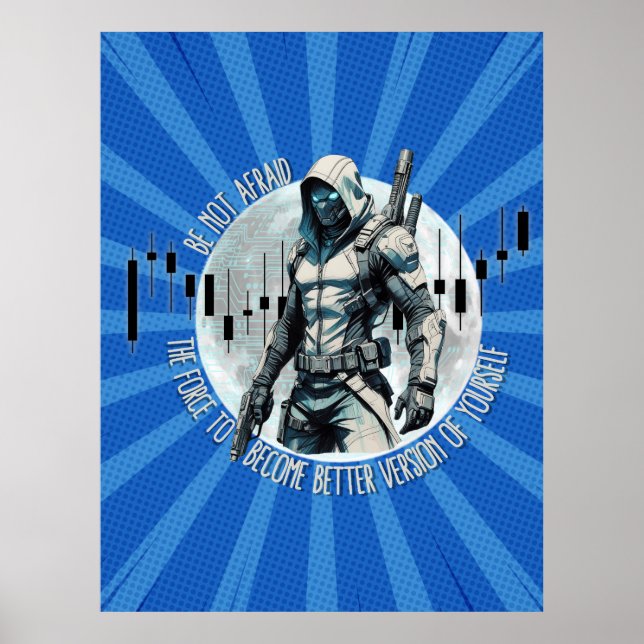 Fantasy handelsdesign | Cyberpunk | Självförbättri Poster (Framsidan)