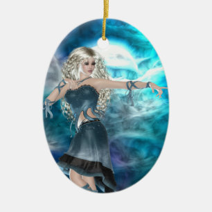 Fantasy Himlar Siren Julgransprydnad Keramik