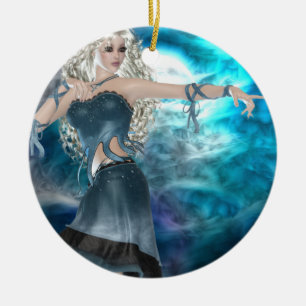 Fantasy Himlar Siren Julgransprydnad Keramik