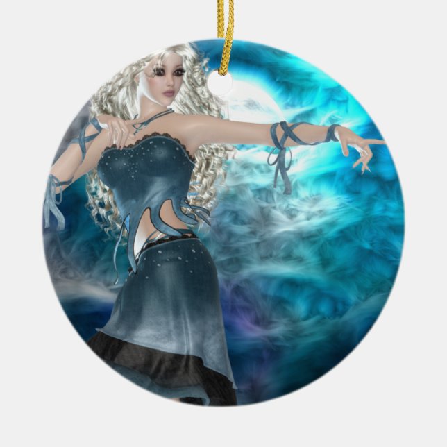 Fantasy Himlar Siren Julgransprydnad Keramik (Framsidan)