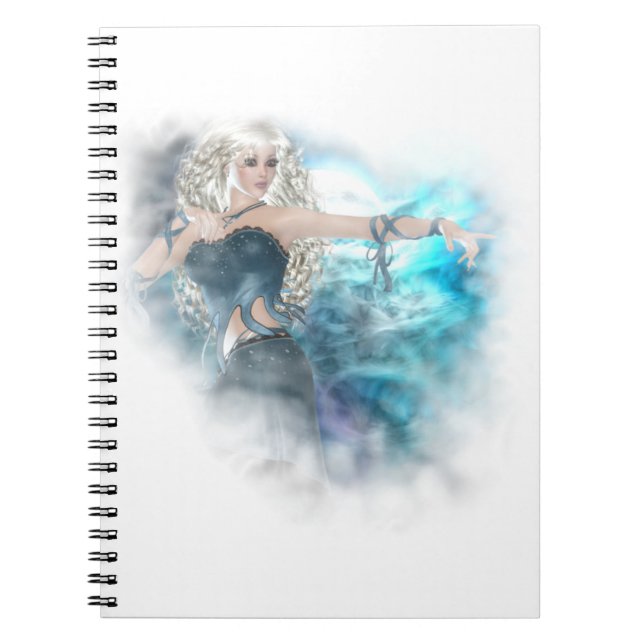 Fantasy Himlar Siren Vignette Anteckningsbok (Framsidan)