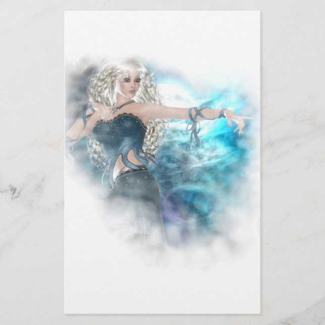 Fantasy Himlar Siren Vignette Brevpapper (Framsida)