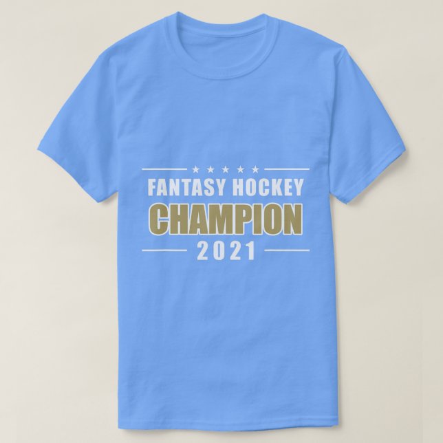 Fantasy Hockey League Champion 2021 T Shirt (Design framsida)
