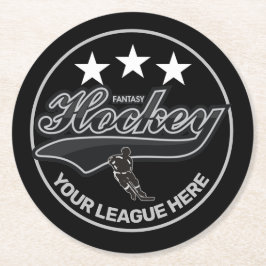 Fantasy Hockey League Underlägg Papper Rund
