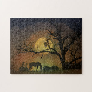 Fantasy Horse and Full Moon Pussel