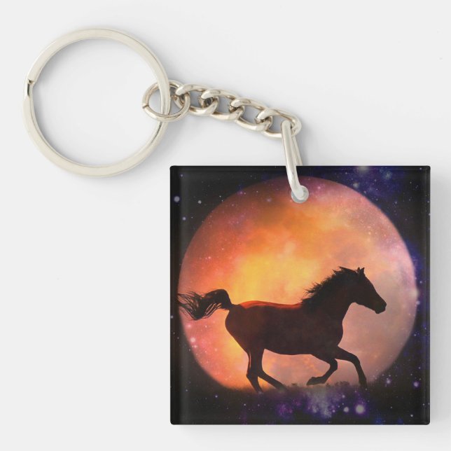 Fantasy Horse and Måne Keychain (Framsidan)