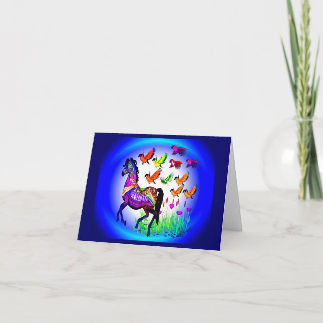 Fantasy Horse Note Cards Helgkort (Framsida)