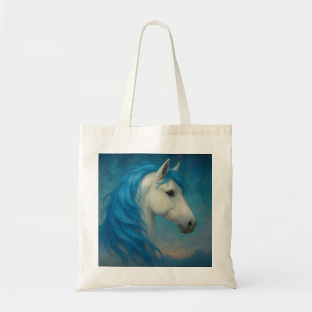 Fantasy Horse Tote Bag Tygkasse (Framsidan)