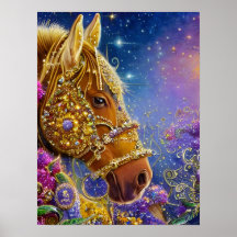 Fantasy Horse with Gemstones and Jewels