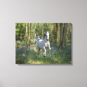 Fantasy Horses: Bluebell Wood Canvastryck