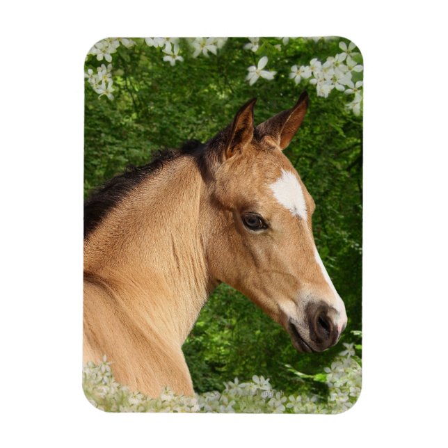 Fantasy Horses: Flowers Magnet (Vertikal)
