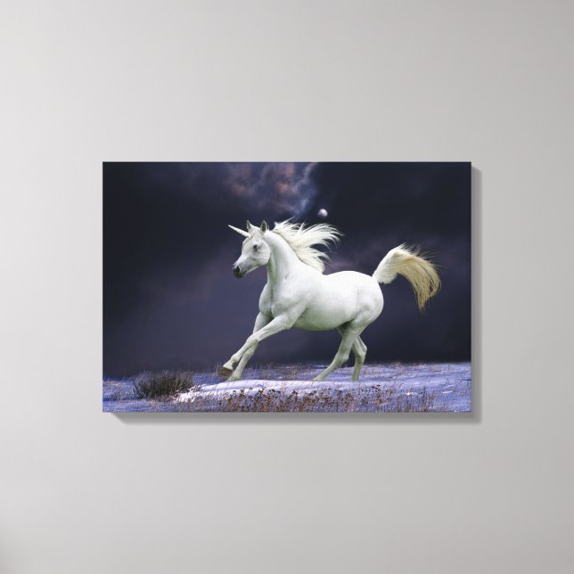 Fantasy Horses: Unicorn Canvastryck (Framsida)