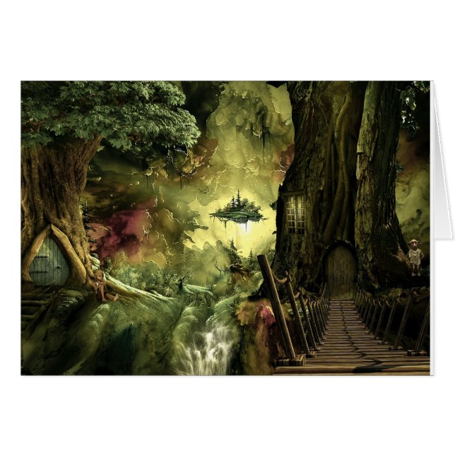 Fantasy i Amazonas Hälsningskort (Framsidan Horizontal)