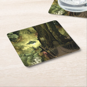 Fantasy i Amazonas Underlägg Papper Kvadrat